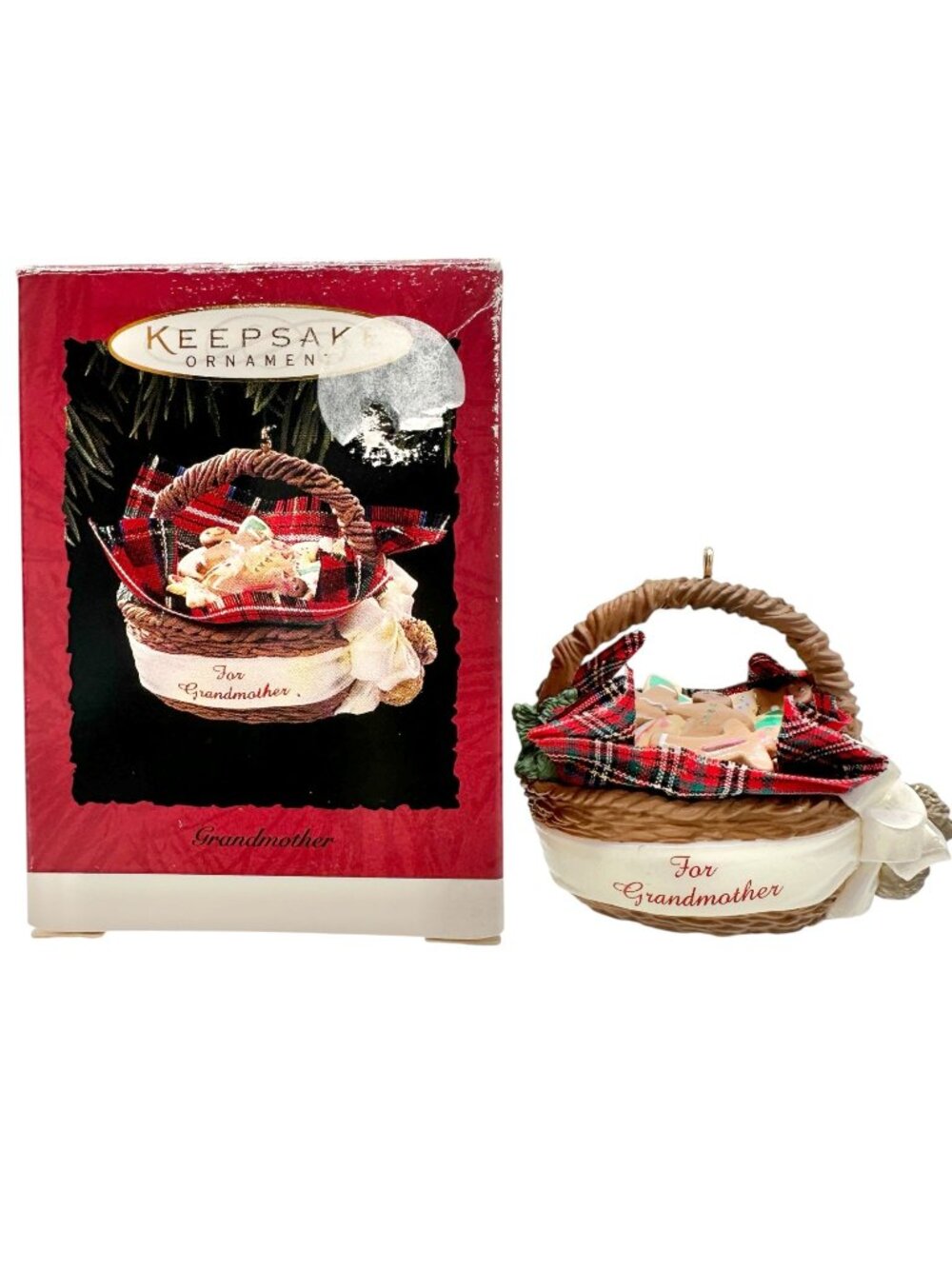 Hallmark Keepsake Ornament Basket For Grandmother 1994 Handcrafted With Cookies